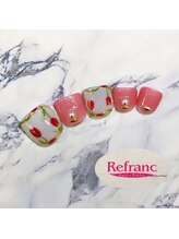 ルフラン 津田沼店(Refranc)/爪先も春色フットネイル