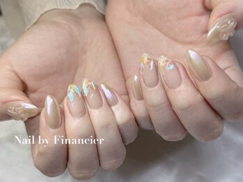 フィナンシェ(Financier)/うるうるミラーネイル