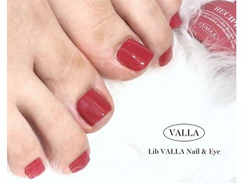 リブヴァラ(Lib Valla)/赤ネイル/フットネイル/レッド