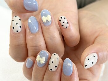 ディーネイル 池袋(D-nail)/【森】ブラック ハートネイル