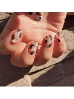レイネイル アンド レイアイ 長嶺店(RAY NAIL & ray eye)/ダルメシアン柄ネイル