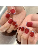 キャッツアイ東京 新宿店(Cat's eye TOKYO)/シースルーレッド×水色デザイン