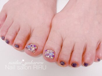リル(RIRU)/【フット】埋め尽くしネイル