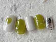 アイネイルズ 梅田店(I nails)/グリーンシルバーライン￥7200