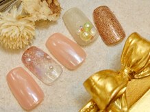 ネイル ラグーン 大泉学園(nail Lagoon)/定額S　雪結晶　パール　冬