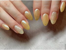 イエローミラー×ラメ