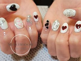 ハート色鉛筆アートネイル