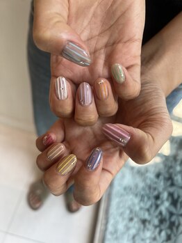 オーシャンネイル 栄店(OCEAN NAIL)/magnet×stripe