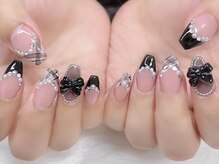 ディアリーネイル(Dearly Nail)/チェックネイル＆リボン