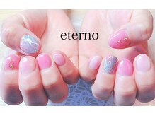 エテル(eterno)/タイダイ柄ネイル