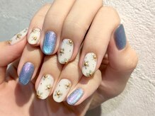 ネイルマジック 仙台一番町店(NAIL MAJIC)/ミラーフラワー×マグネット