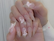 リボン(RIBBON)/大人可愛いレースリボンネイル