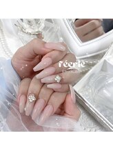 feerie nail-フェリネイル堀江-フィルイン/持ち込み/長さだし/ワンホン/ワンホンベージュ