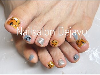 デジャヴ(Dejavu)/寅柄フットネイル