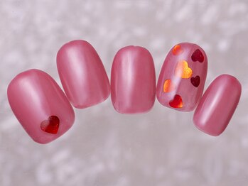 アイネイルズ 町田店(I nails)/ハートホロピンク7480円