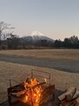 癒し～ぷ 高田馬場店&nbsp;富士山を眺めながらの焚き火。癒しの時間。