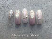 サロンストロベリームーン(Salon Strawberry Moon)/ミラーアートネイル　￥8980