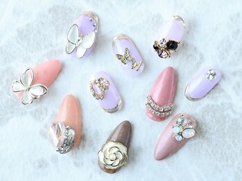 パーツでオリジナルハンドネイル