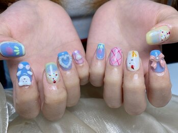ユエム(UM)の写真/心ときめく可愛いデザインを豊富にご用意♪なりたい指先を叶えてさらに気分UP！持ち込みデザインもOK★