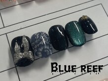 ネイルアンドまつげエクステ ブルーリーフ 四谷三丁目店(Blue Reef)/大人ゴシックハロウィン