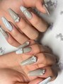 アネラネイル(anela nail)&nbsp;長さ出し×ツイード♪お色やパーツなど、相談して決めましょう♪