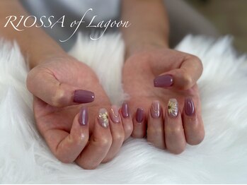 リオッサ オブ ラグーン(RIOSSA of Lagoon)/ミラー向日葵ネイル