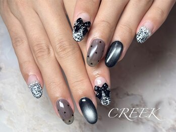 クリーク(CREEK)/ハートドットシースルーリボン