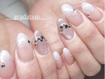 キラキラ白グラデーション