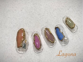 ラグウナ(Laguna)/くすみカラフルネイル