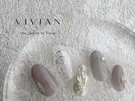 ニュアンスカラー　秋ネイル