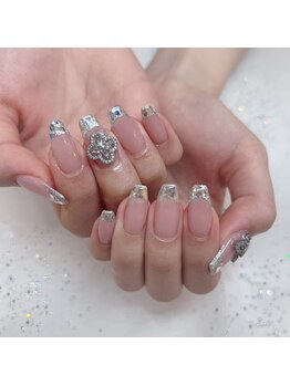 ラビィ 大阪心斎橋店(Raviy)/ガラスフレンチネイル