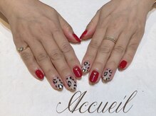 アクイユ 銀座店(ACCUEIL)/レオパード柄ネイル