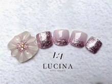 ネイルスタジオ ルキナ(LUCINA)/H-744キラキラフットネイル
