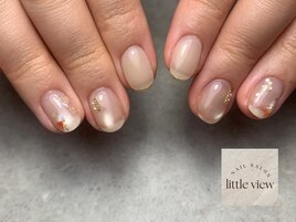 ・押し花×ミラーフレンチ