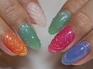 カラフル ドロップネイル