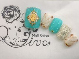 天然石FOOTネイル☆