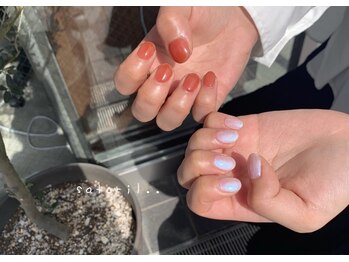 サトリネイルルーム 西宮北口(satori nail room)/アシメワンカラー゜