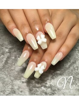 エヌドット ネイル アンド アイ(N.Nail&Eye)の写真/深爪の方や自爪を伸ばせない等お悩みの方に◎長さ出しで憧れのロングネイルが叶います★