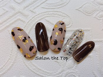 グレージュレオパード