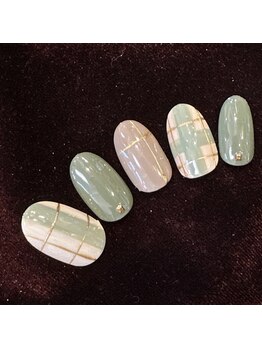 レイネイル レイアイ レイエステティック 扶桑店/チェック柄ネイル