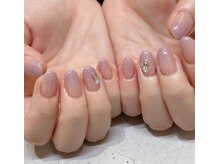 ネイルアンドアイラッシュスタジオ シュシュ(chouchou)/春夏秋冬・ワンカラー×ラメ