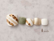 アイネイルズ 横浜EAST店(I-nails)/冬感マット&モヘアフットネイル