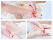 横浜西口治療院の雰囲気(足ツボの他、ヘッド&フェイス、ハンドマッサージも施術)