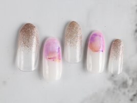 ツイード×コーラルデザイン