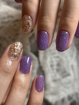フィルネイル(fil nail)/ワンカラー　ラメ×ホロラメ