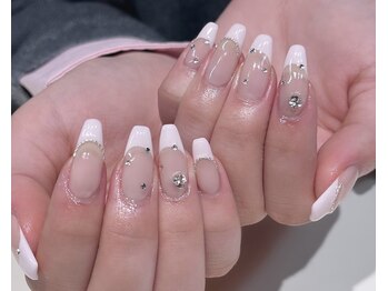 ノラ シブヤ(NORA SHIBUYA)の写真/ブライダルや成人式に！長さだし＋持ち込みデザインで指先を美しく演出♪
