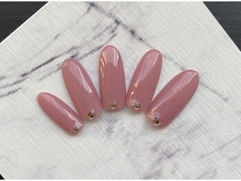 【ワンカラー+根元ストーン】