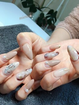 ミエネイル(mie_nail)/ワンカラー+アート