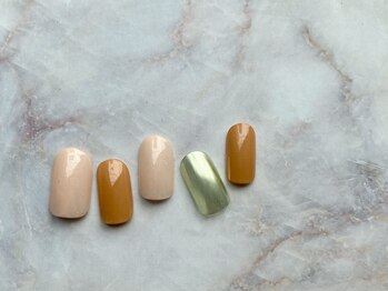 ミーム(meme)/シンプルミラーネイル