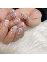 ネイルミュウ(Nail miu)/#フレンチ×リボン